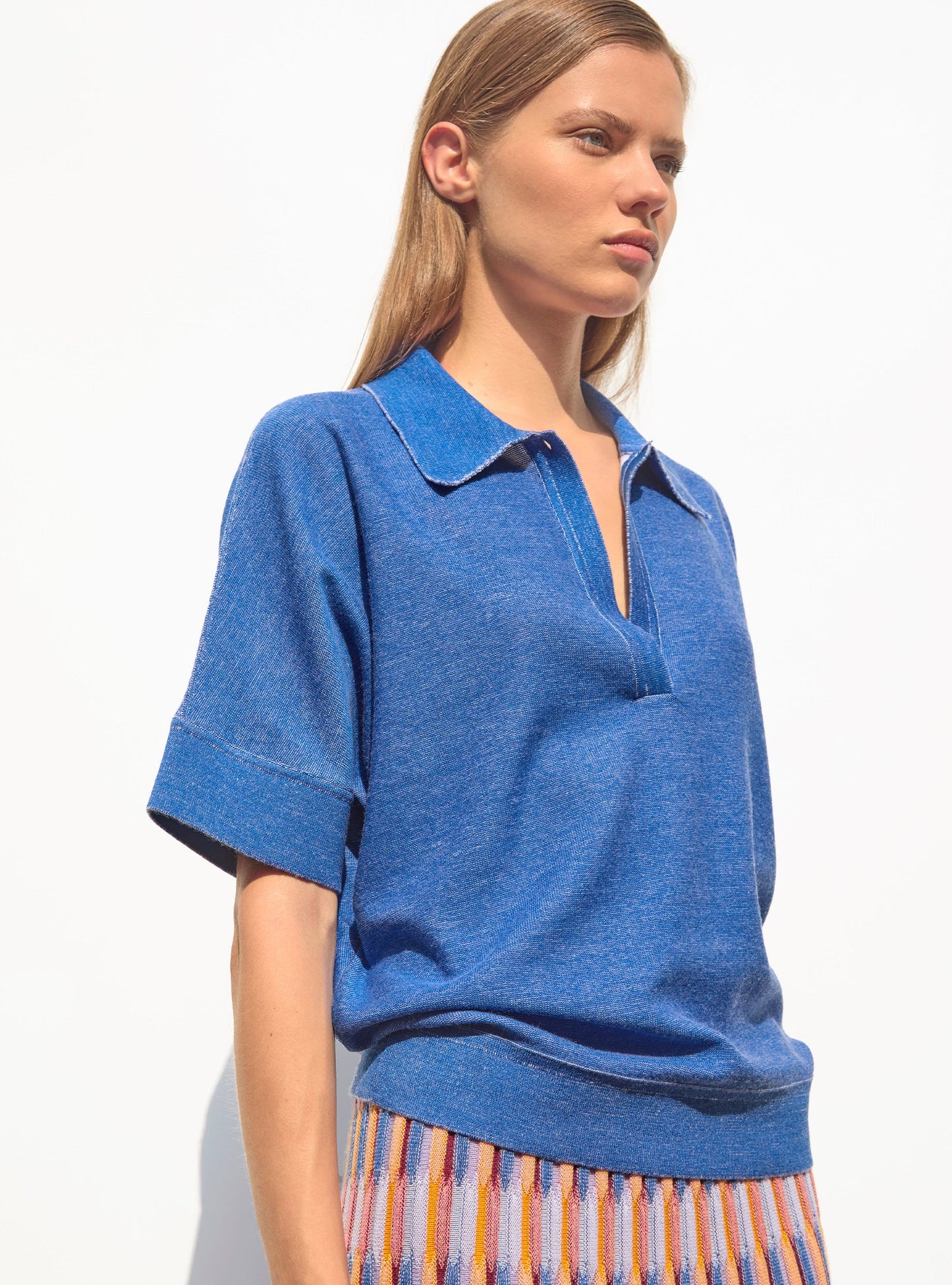 top ample à col polo