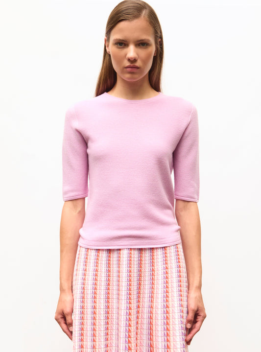 top fin maille manches coudes