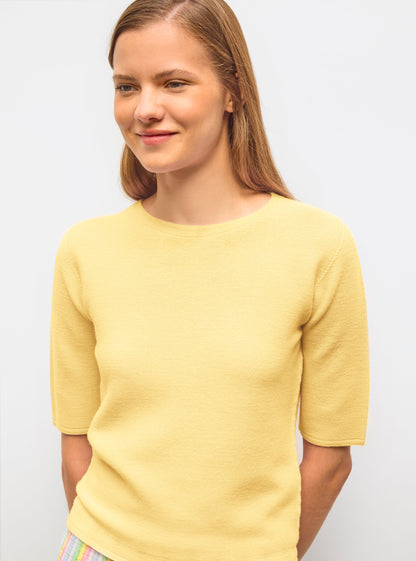 top fin maille manches coudes