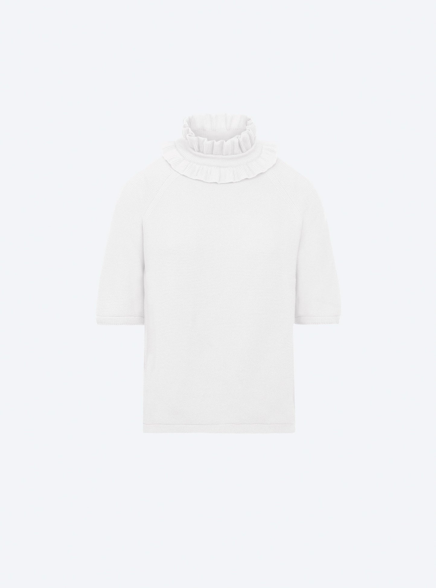 top à col volanté