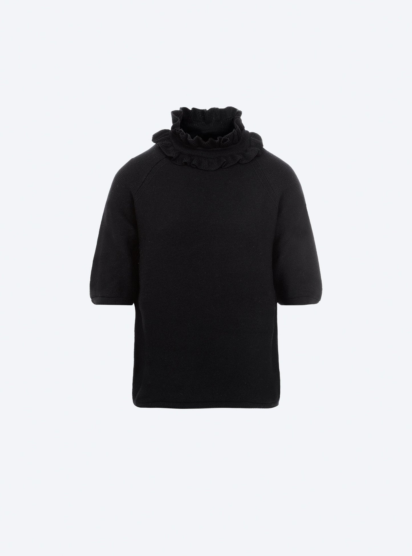 top à col volanté