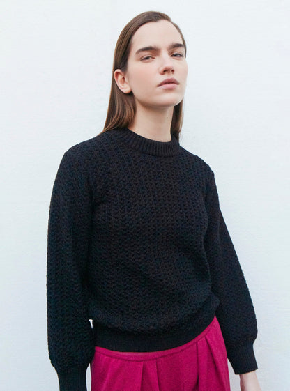 sweater en maille entrelacée