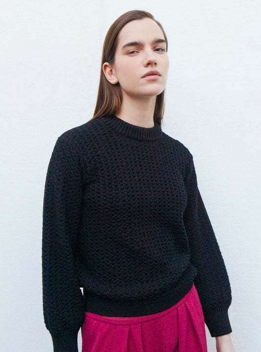 sweater en maille entrelacée