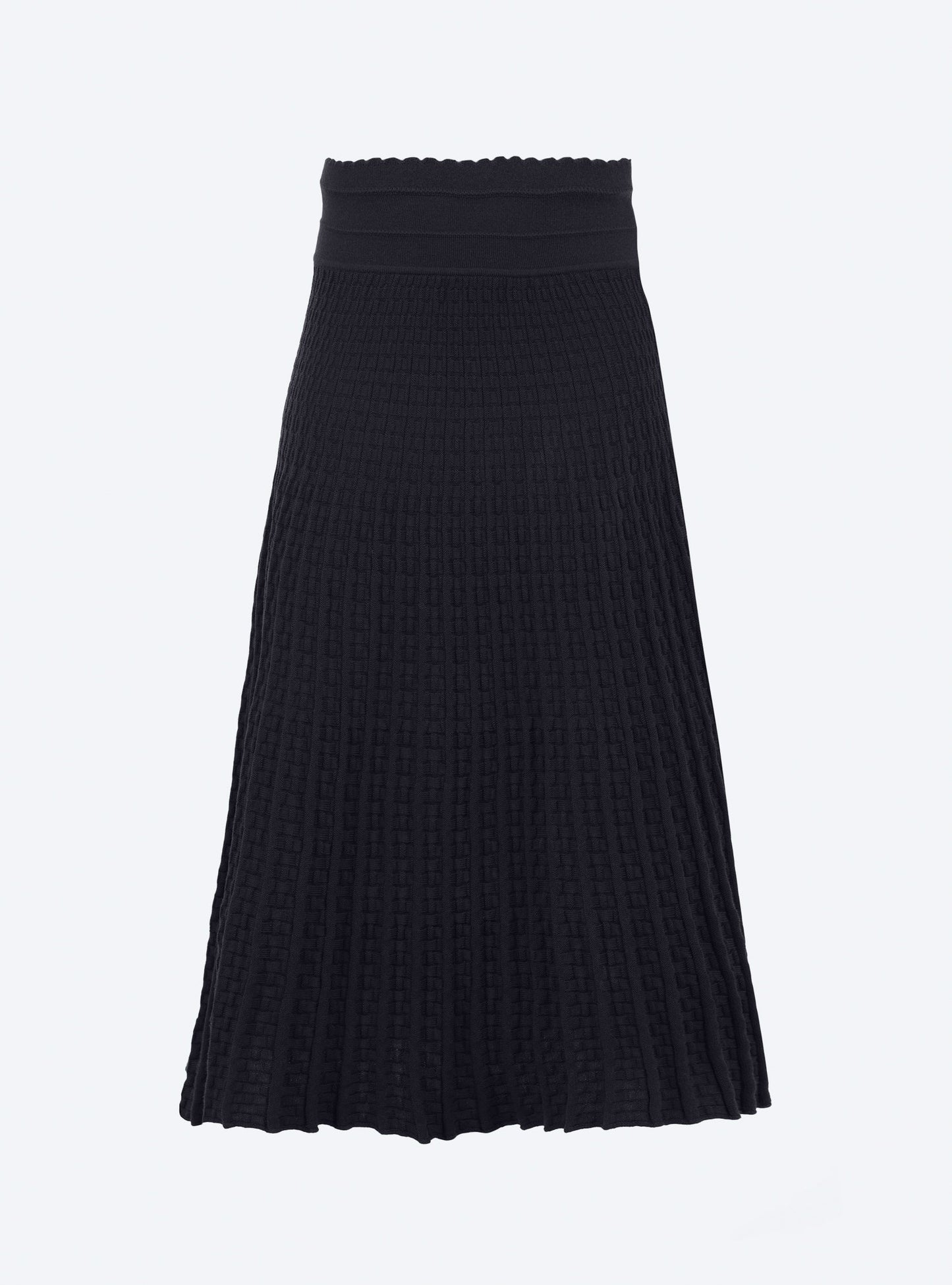 jupe longue maille cannage