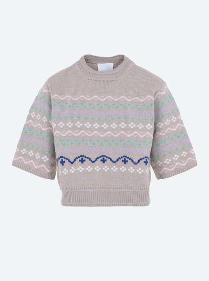 top en maille jacquard confettis
