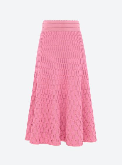 jupe longue maille zellige unie