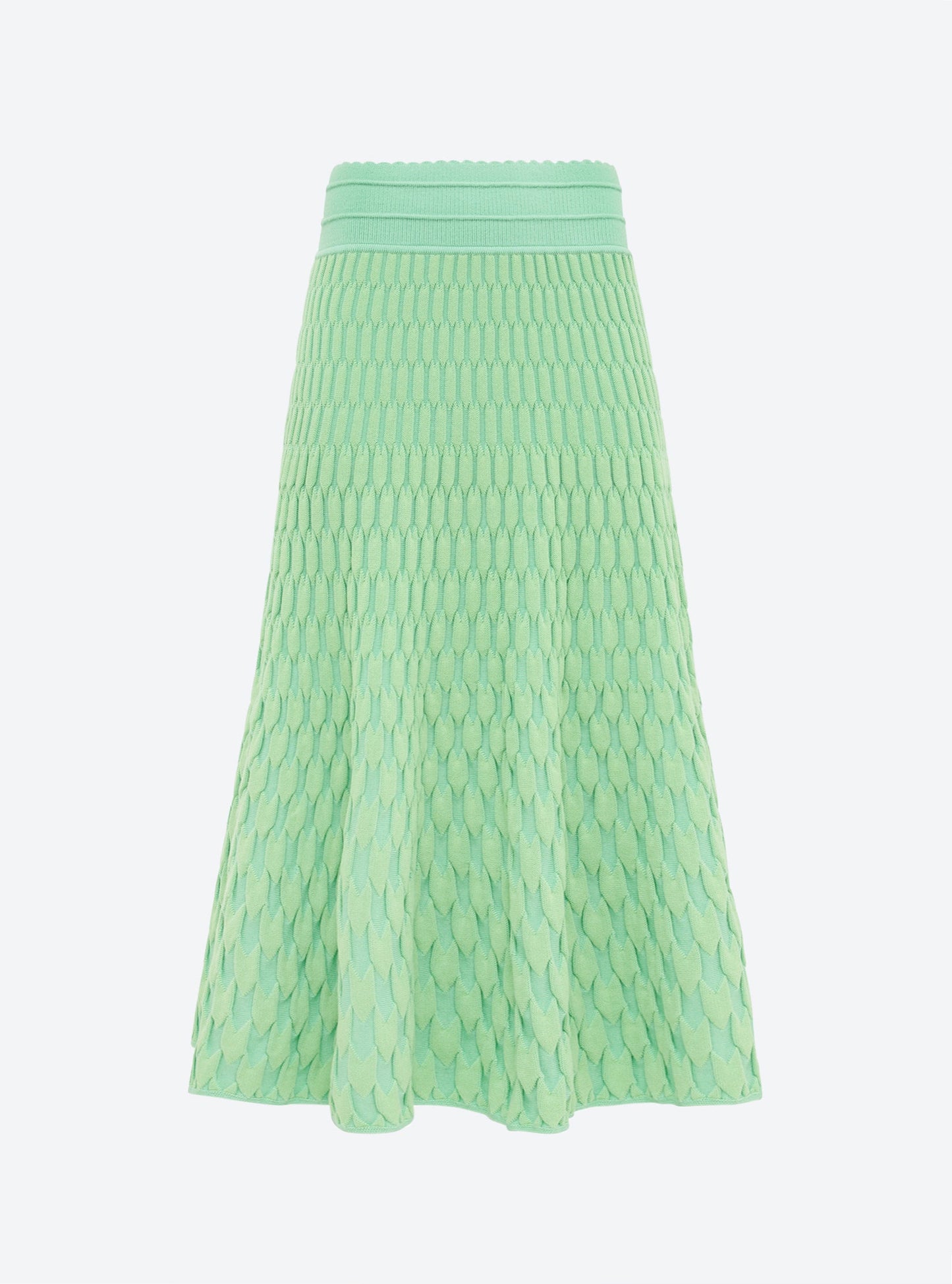 jupe longue maille zellige unie