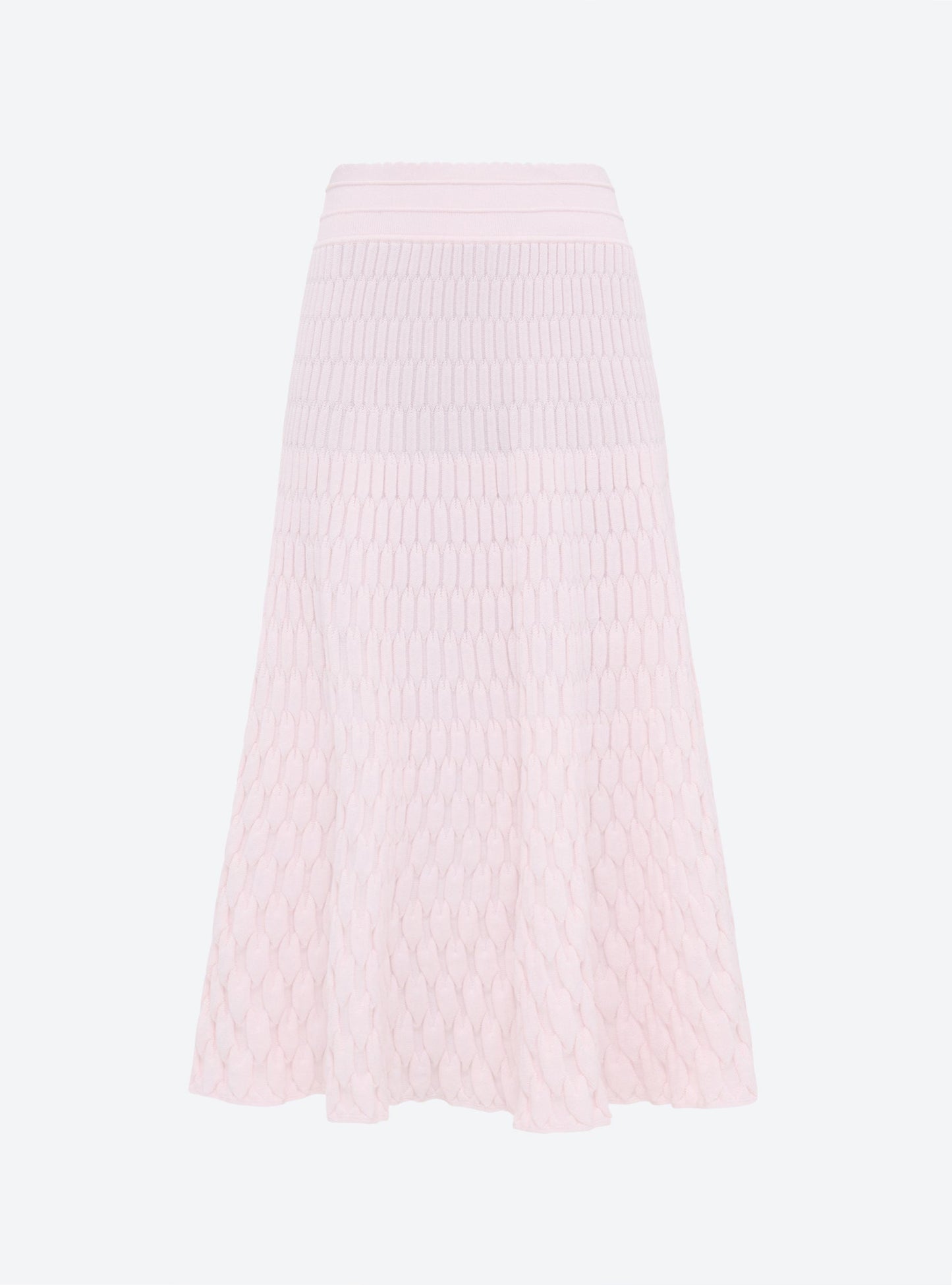 jupe longue maille zellige unie