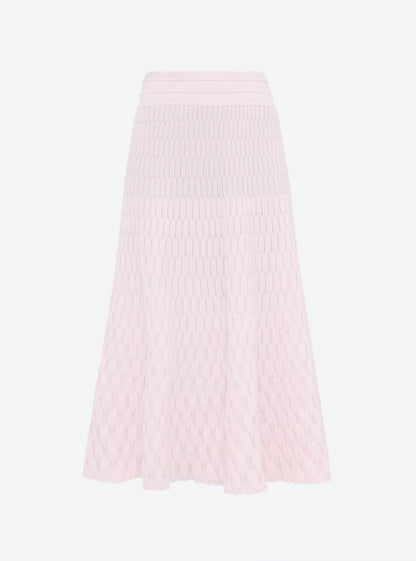 jupe longue maille zellige unie
