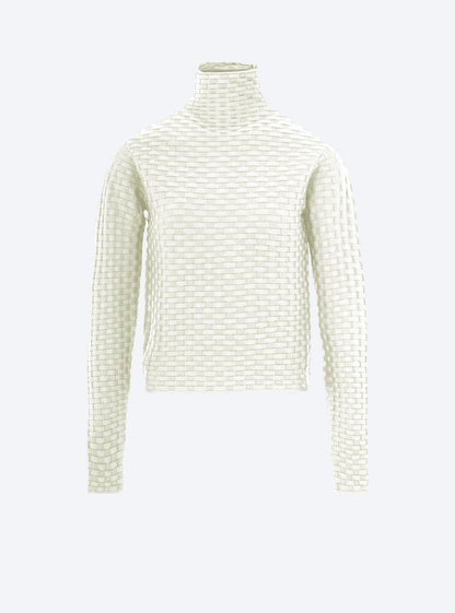 top fin en maille cannage