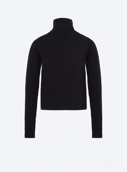 top fin en maille cannage