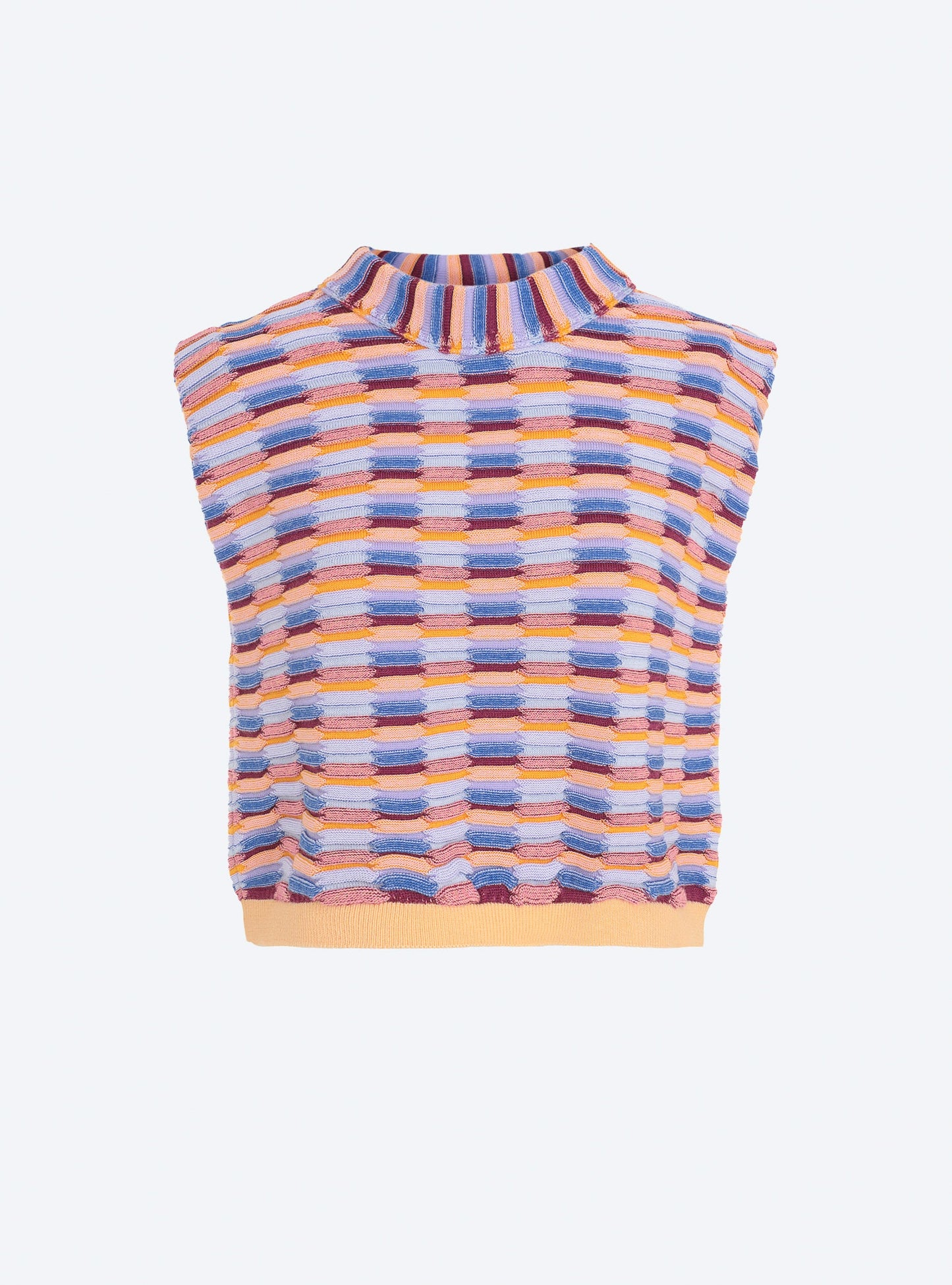 top maille zellige multicolore