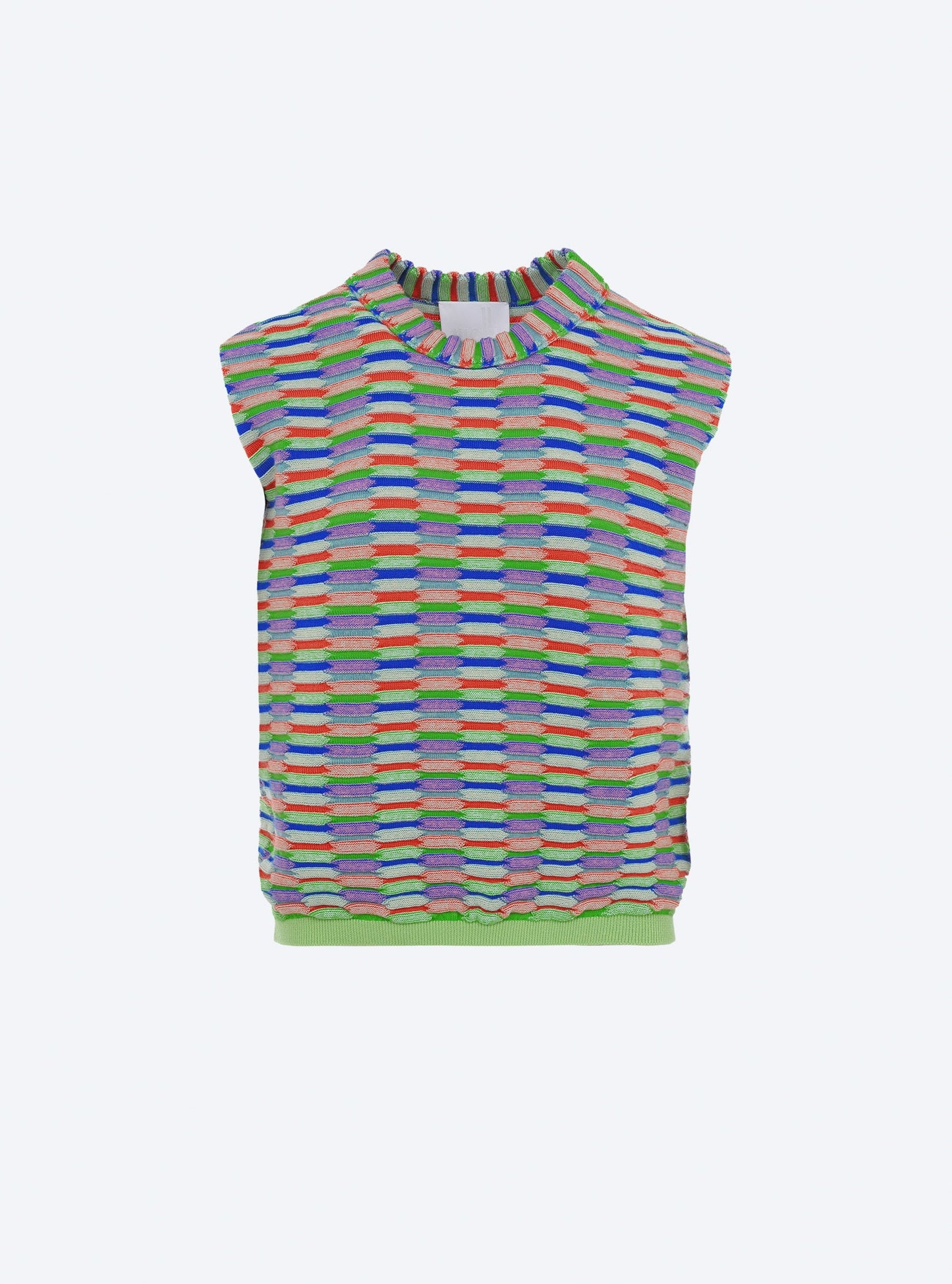 top maille zellige multicolore