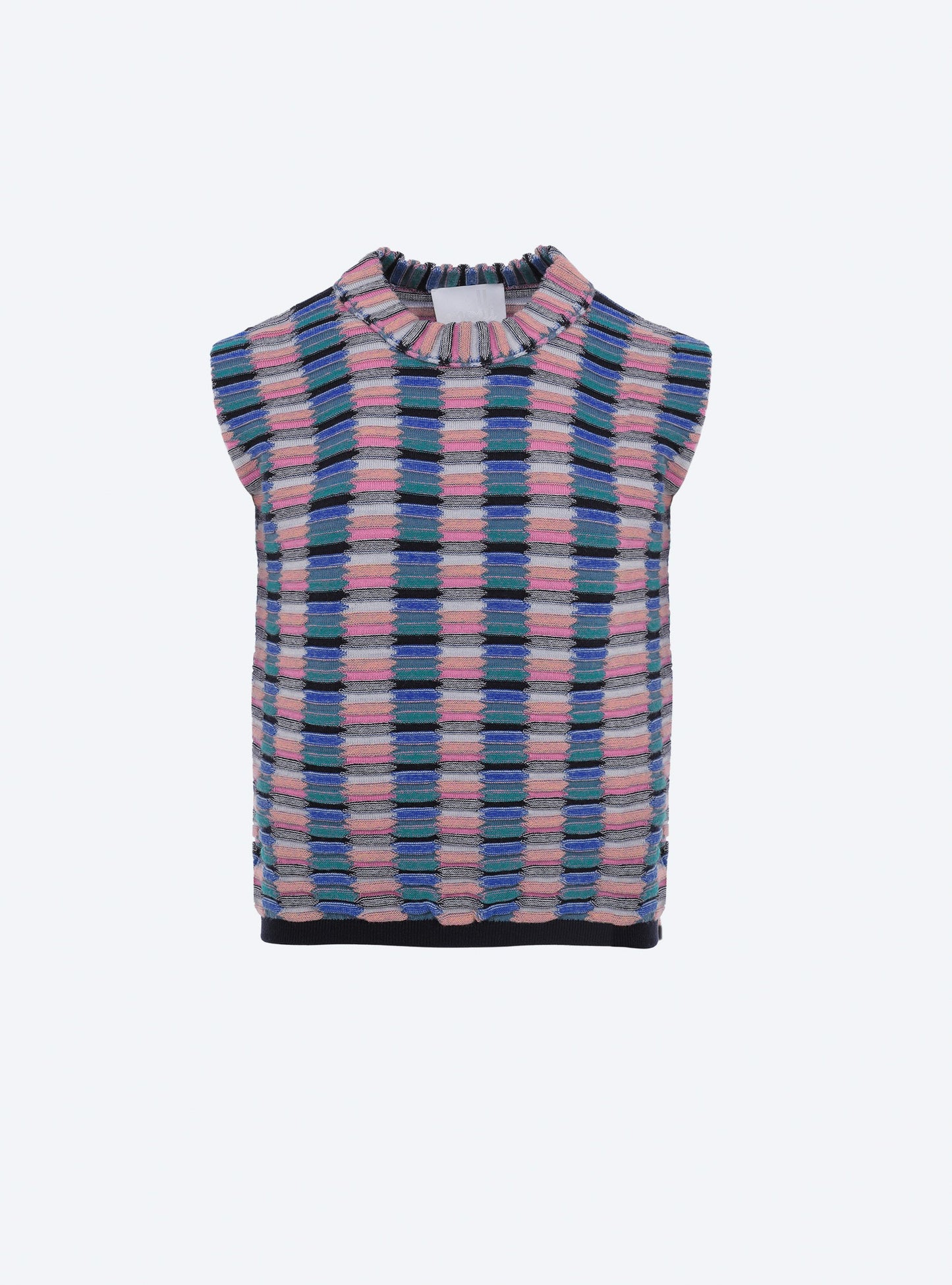 top maille zellige multicolore