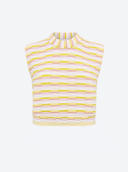 top maille zellige multicolore