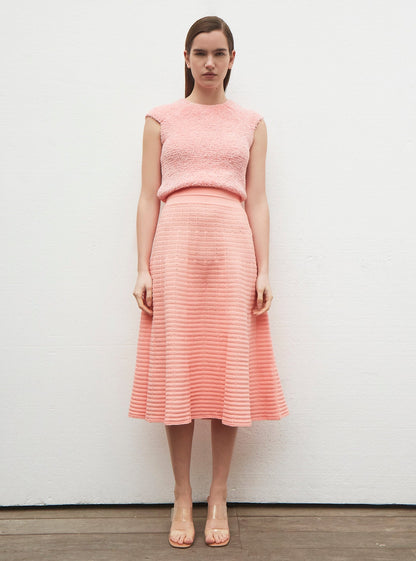 top en maille fourrure de coton