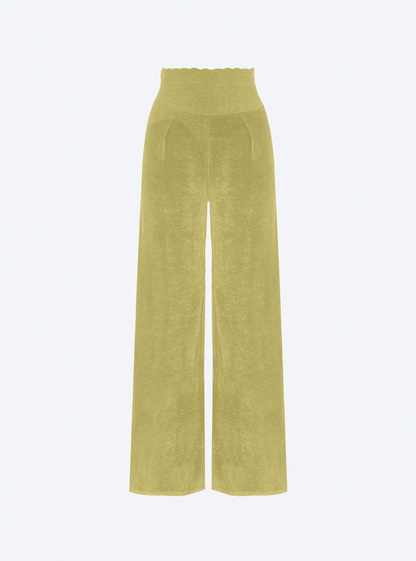 pantalon en maille velours