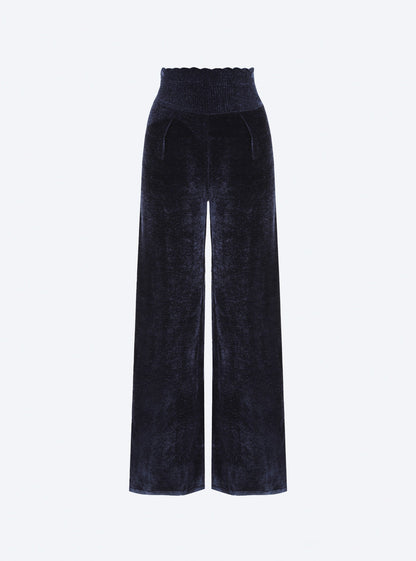 pantalon en maille velours