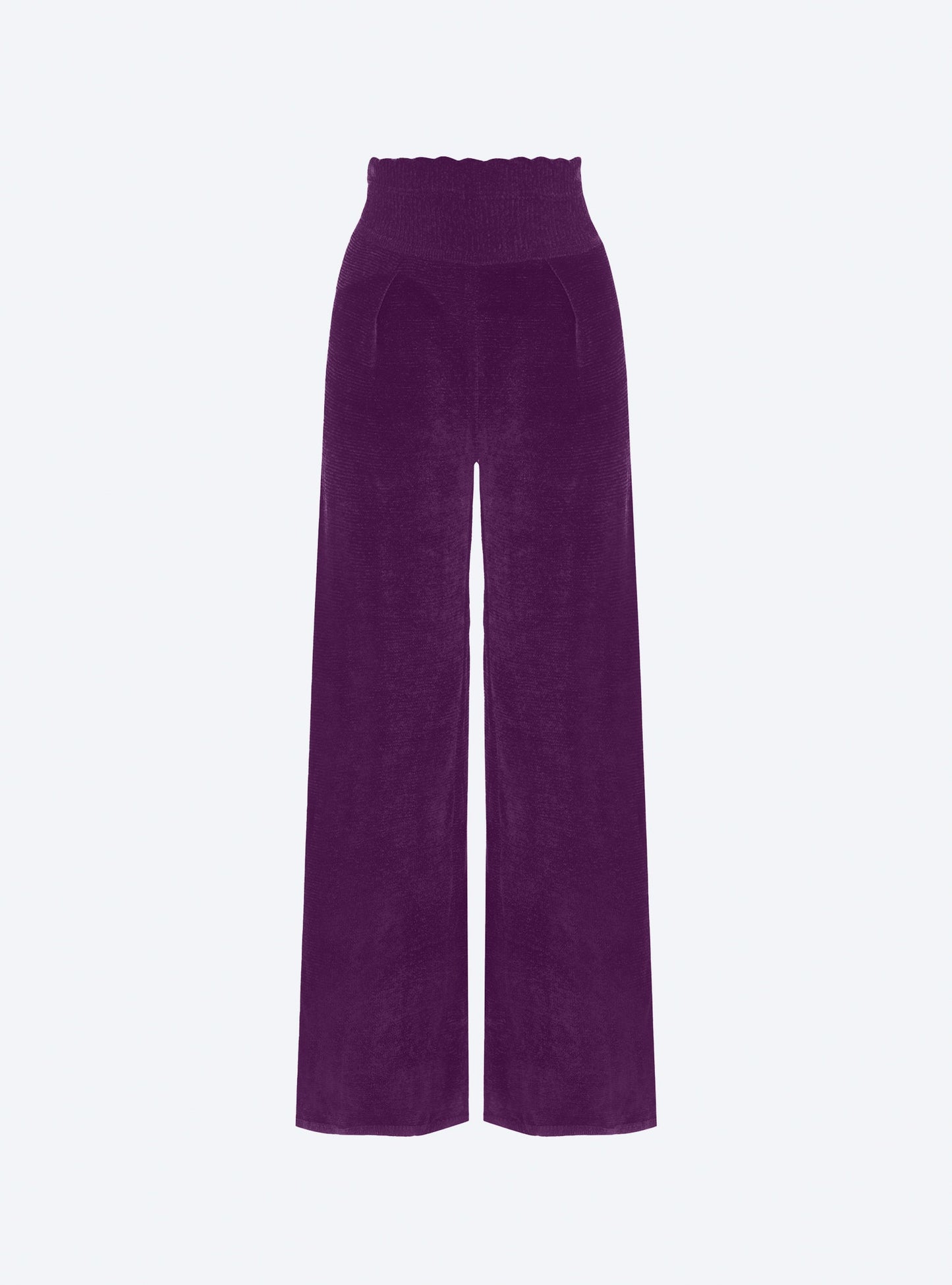 pantalon en maille velours
