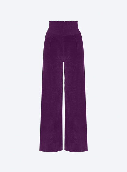 pantalon en maille velours