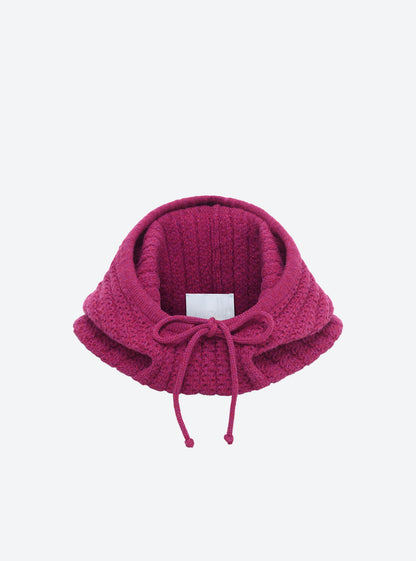 cagoule en maille torsadée