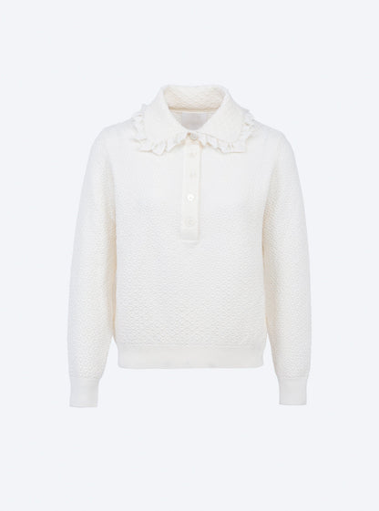 polo couture en maille damier