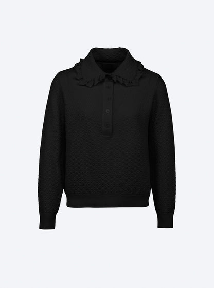 polo couture en maille damier