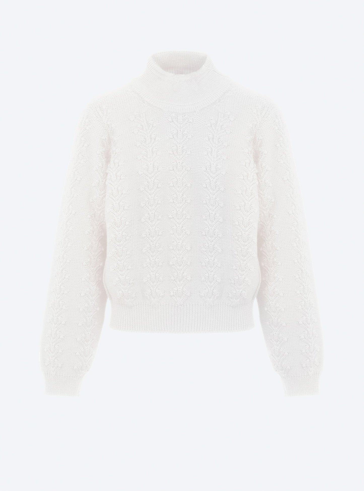 pull en maille motif floral
