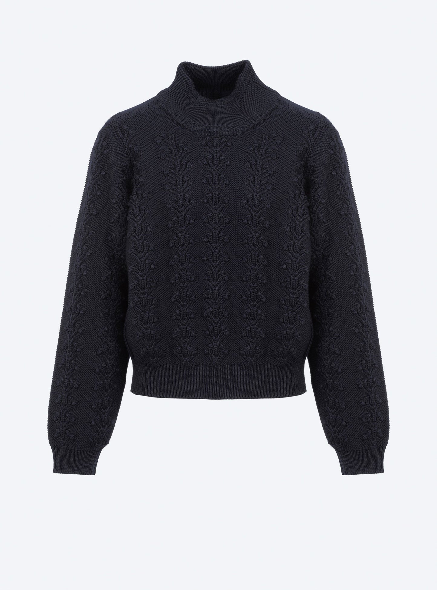 pull en maille motif floral