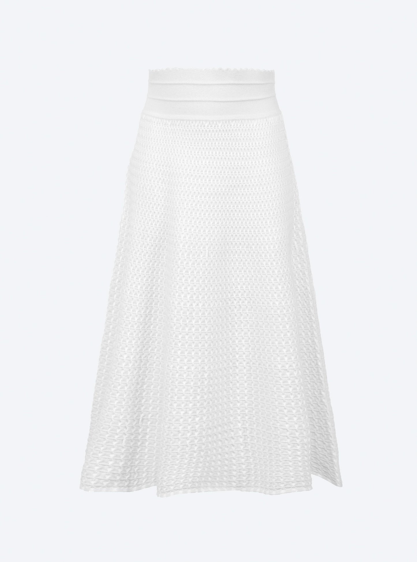 jupe midi maille smockée