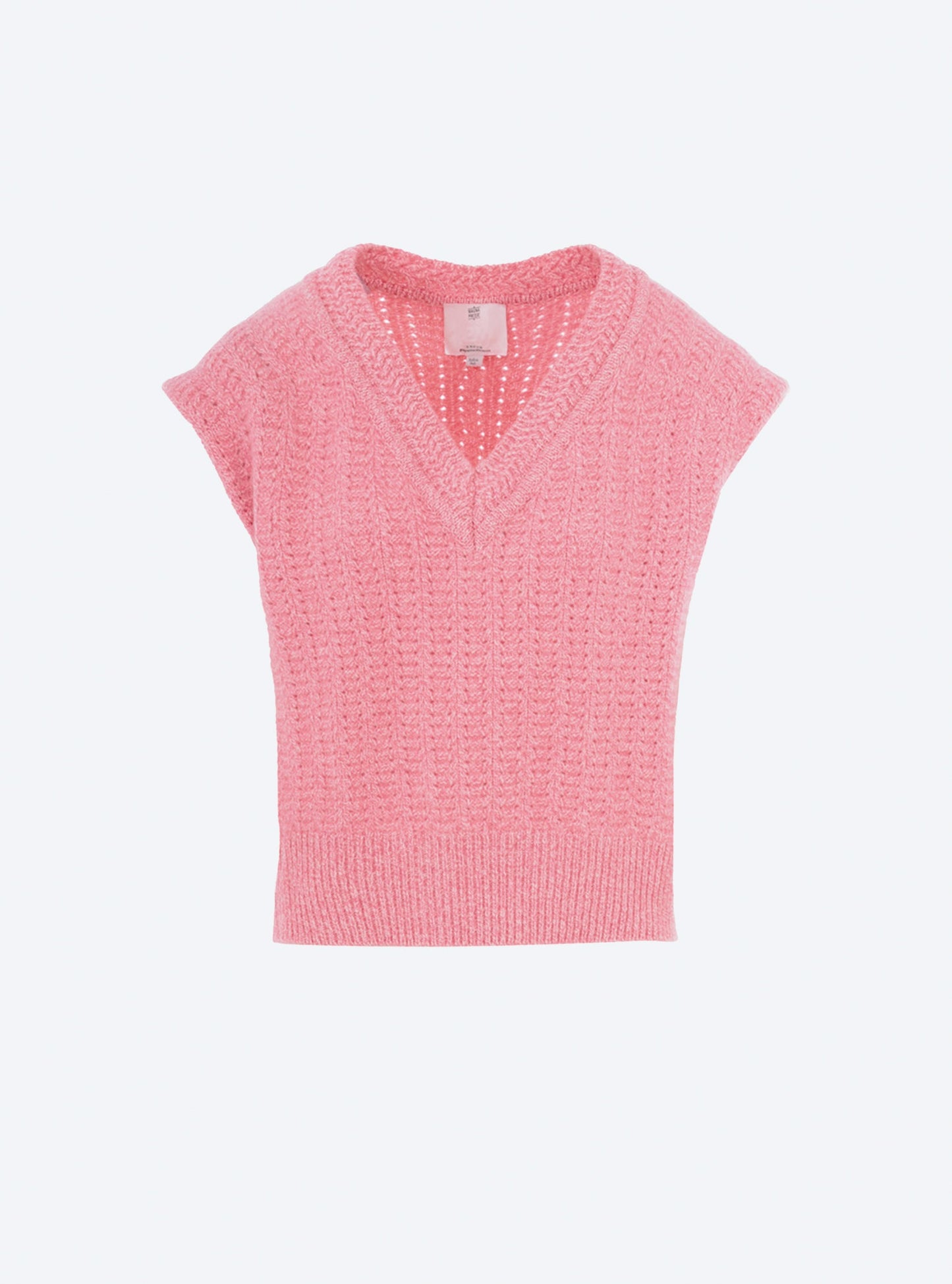 top en maille à larges épis