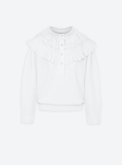 blouse en maille à maxi col