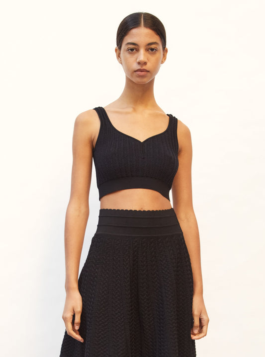 brassière en maille ondulée